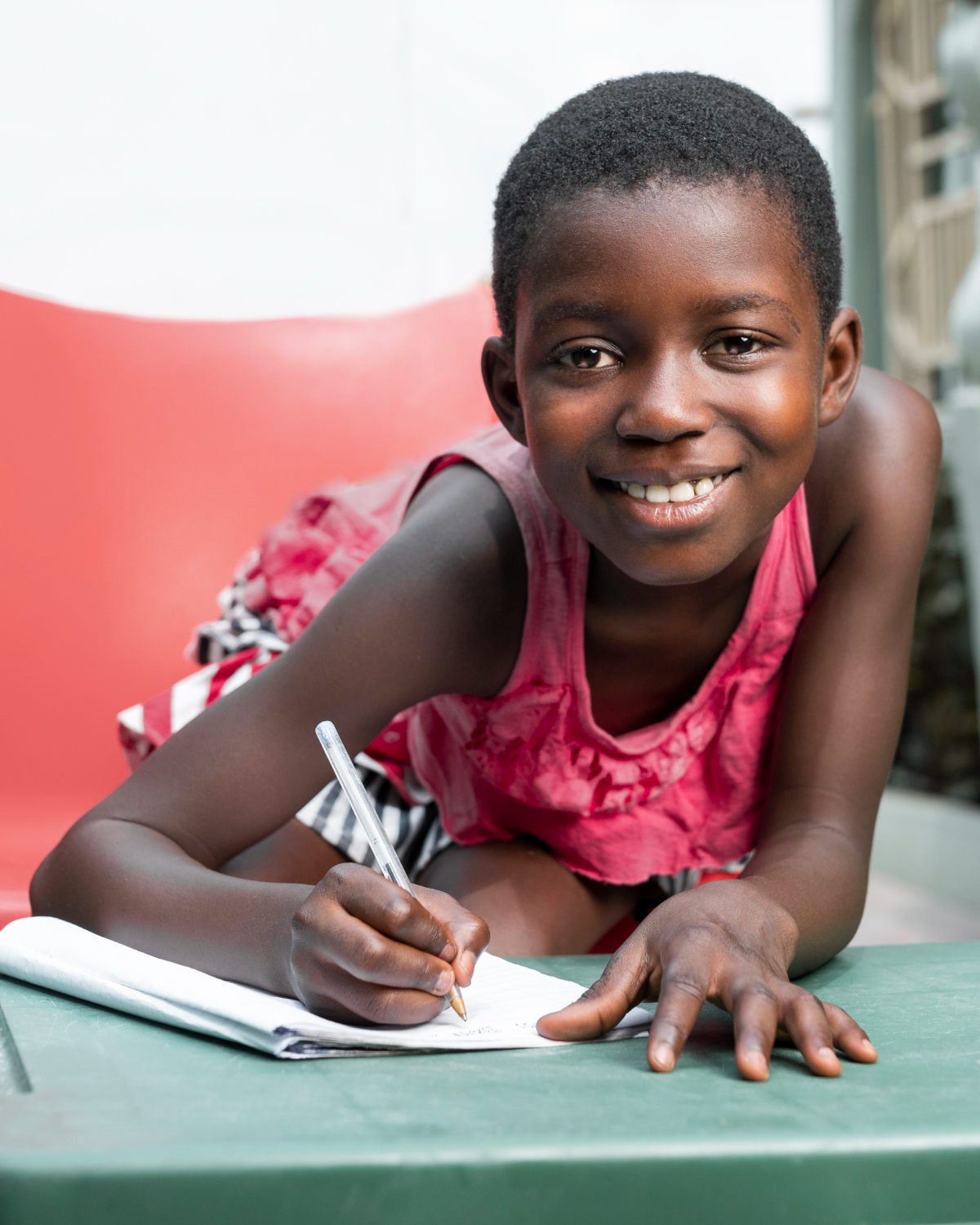 Children learning happily
